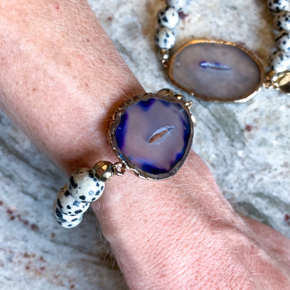🦄HP🦄Purple Agate Jasper Bracelet - Picture 7 of 16